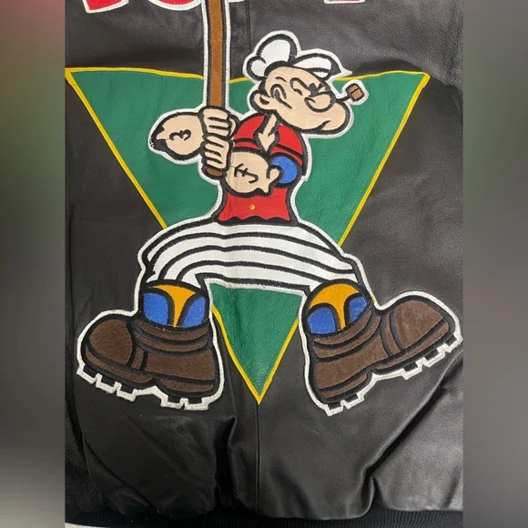 NWT VTG 1994 POPEYE Montana Toons Leather Jacket